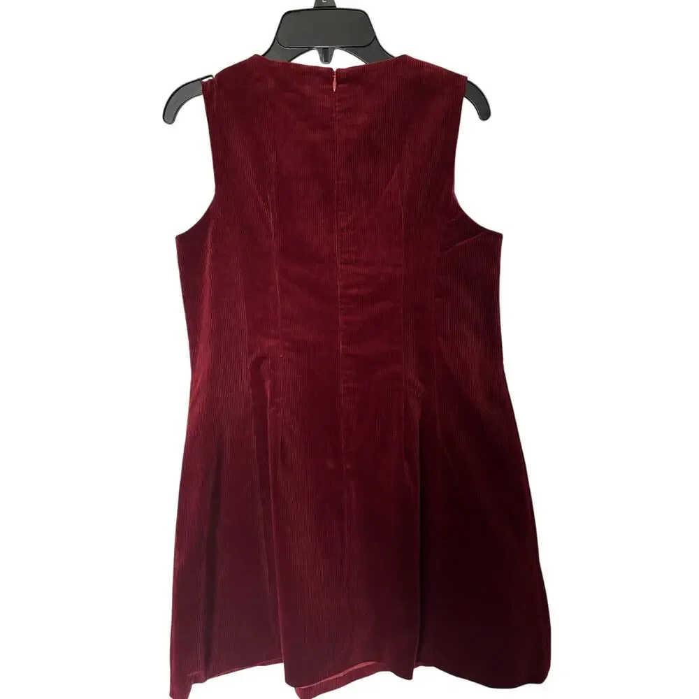 A Loves A Girls Corduroy Jumper Dress - Wine Red, Large NWT
